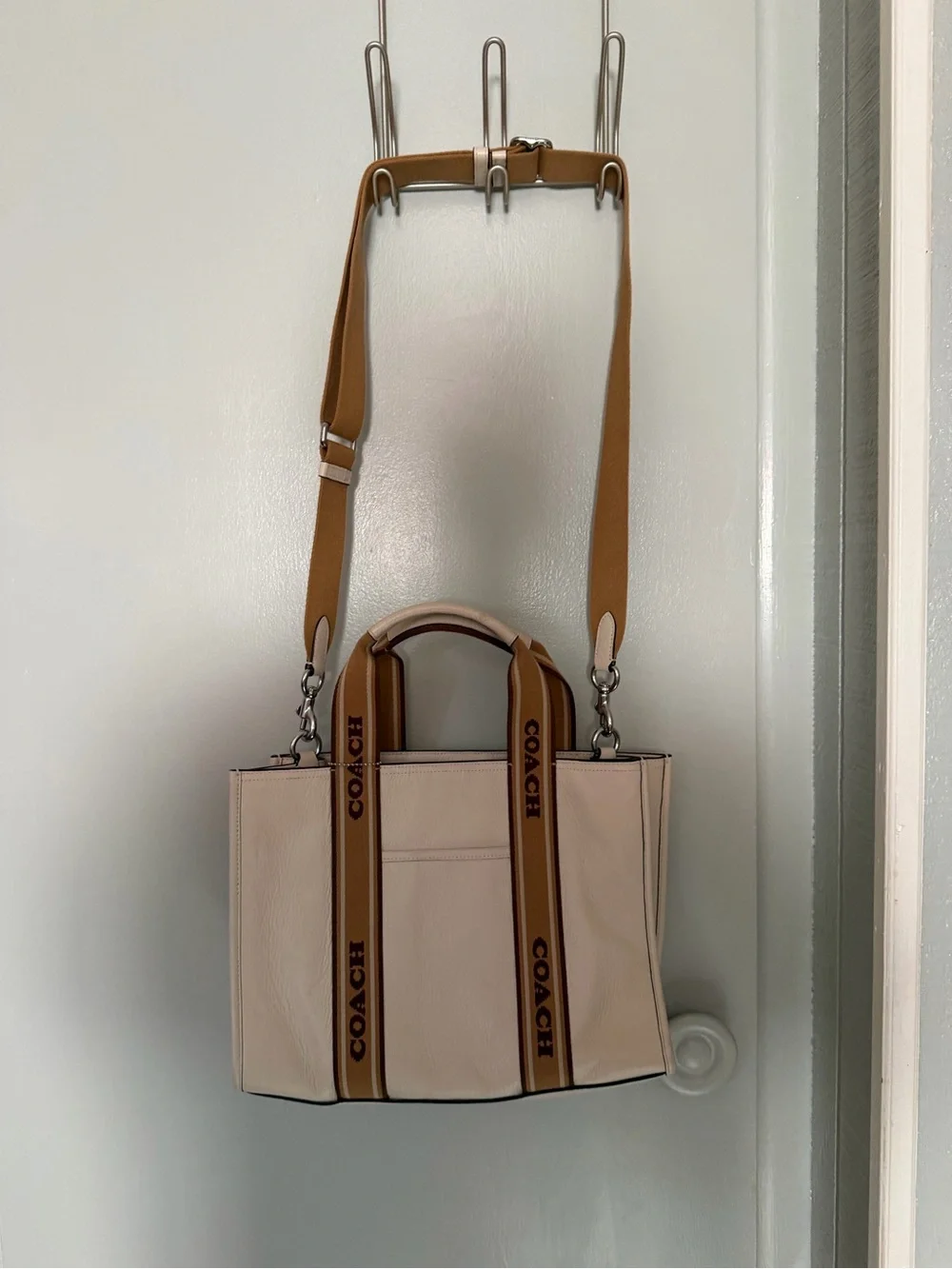 Coach Cream and Tan Interior Tote